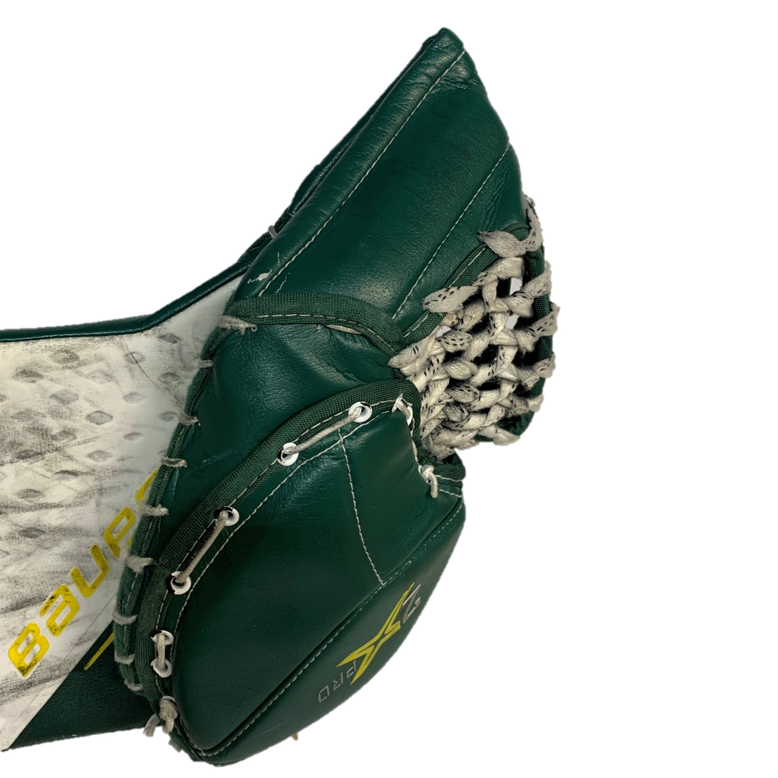 Bauer 2X Pro - Gant de gardien de but Pro Stock d'occasion - (Blanc/Vert/Jaune)
